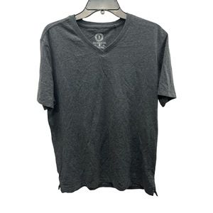 Designer Mens V-Neck T-Shirt Color:Grey Size:Large